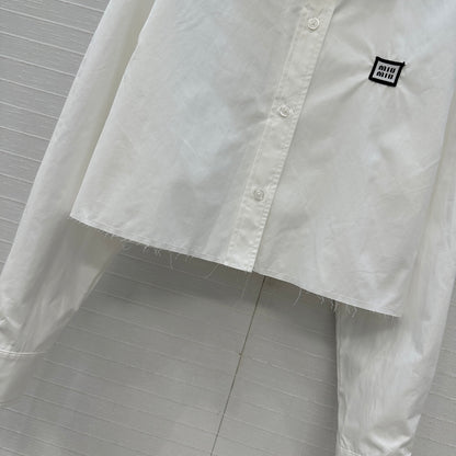 Miu 25fw embroired shirt