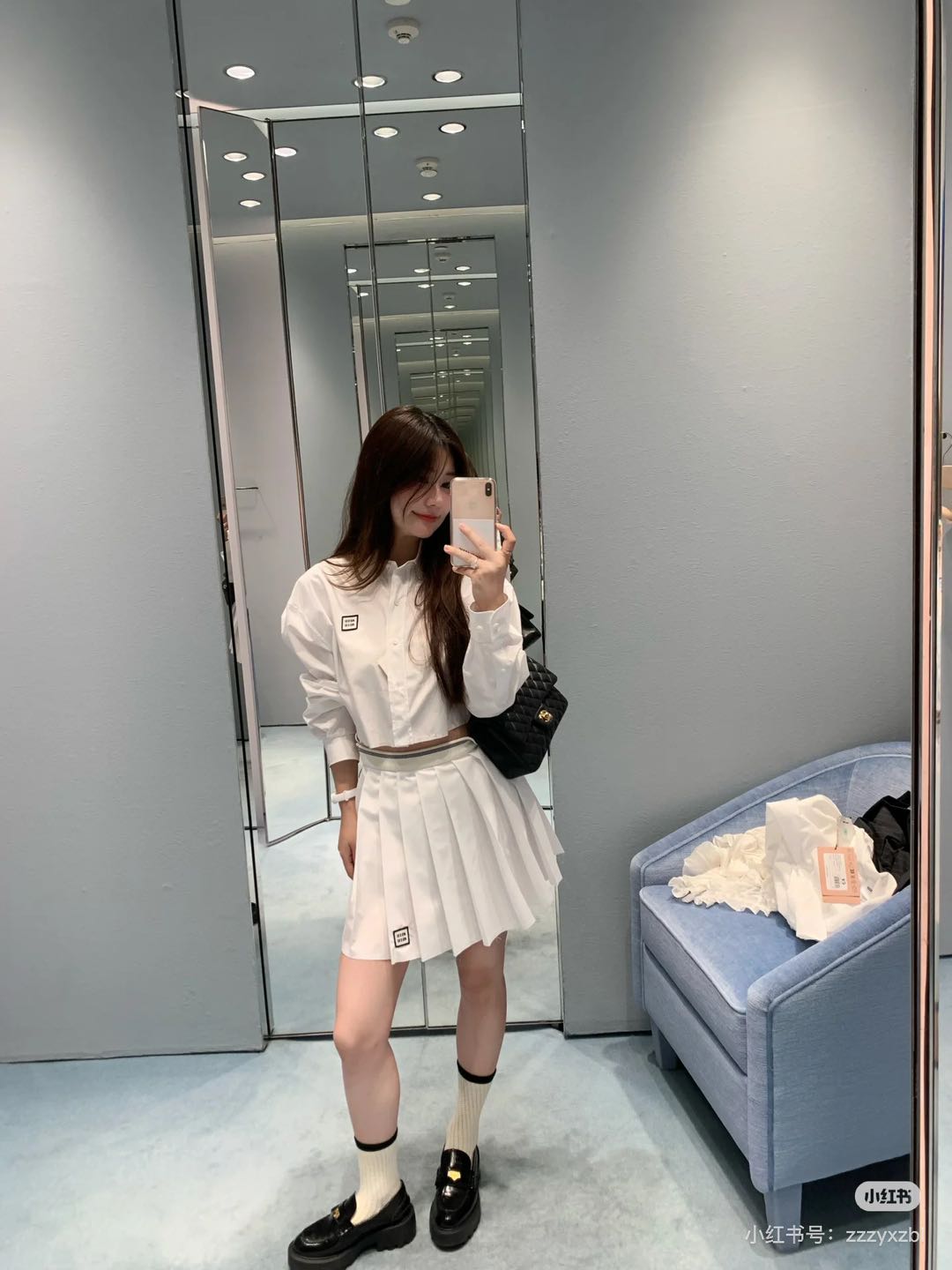 Miu 25fw embroired shirt