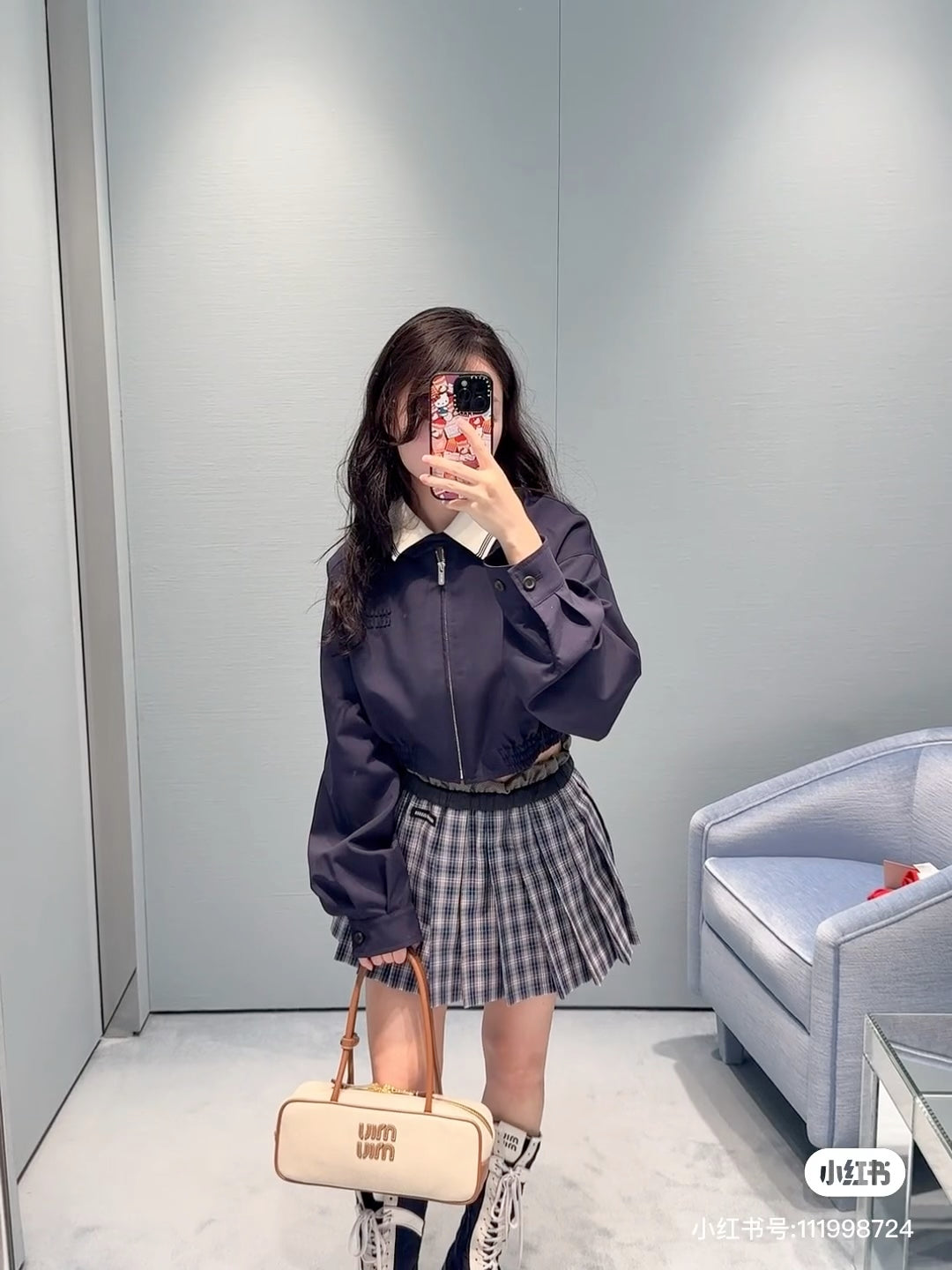 Miu 25fw short jacket