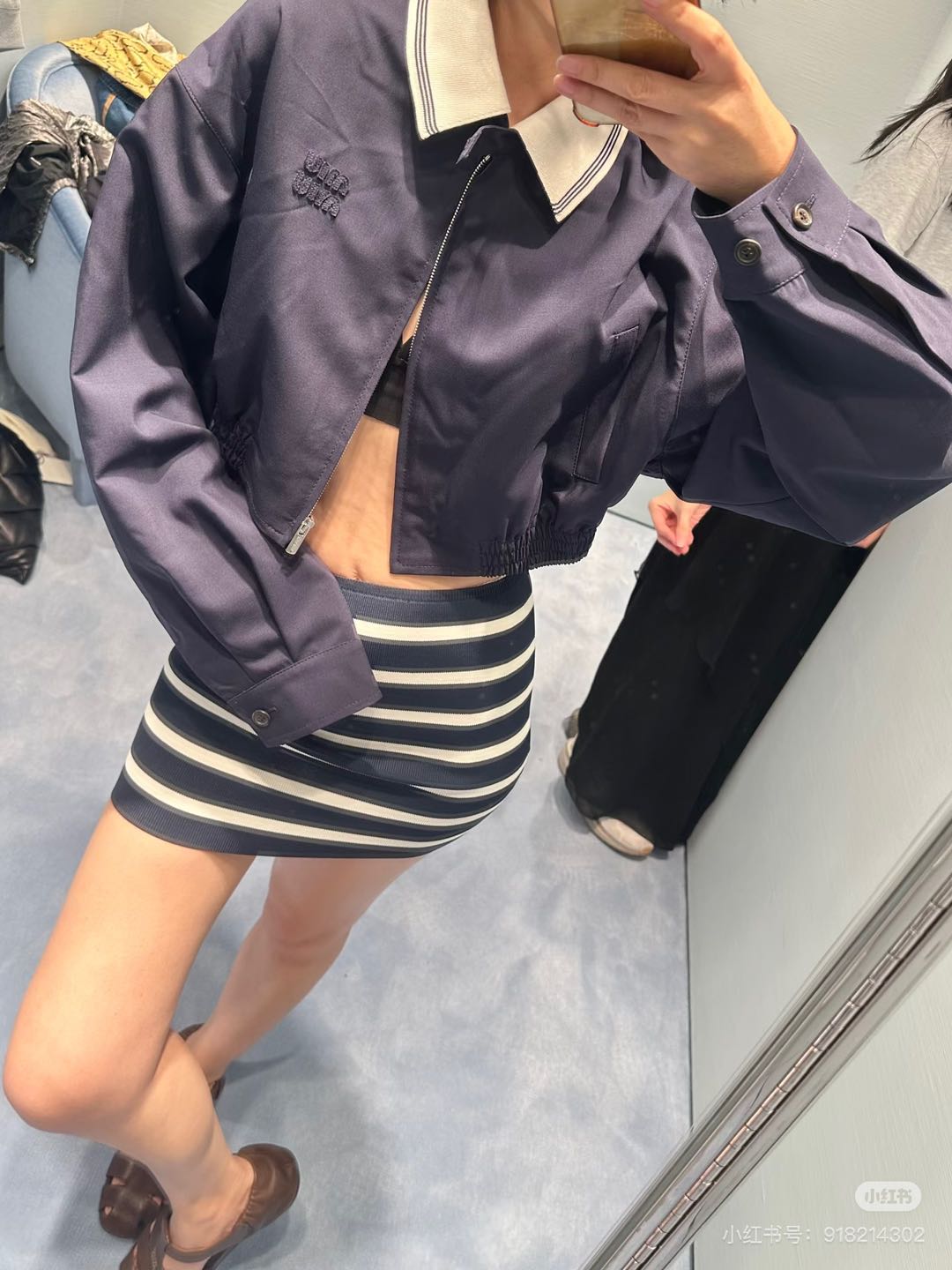 Miu 25fw short jacket