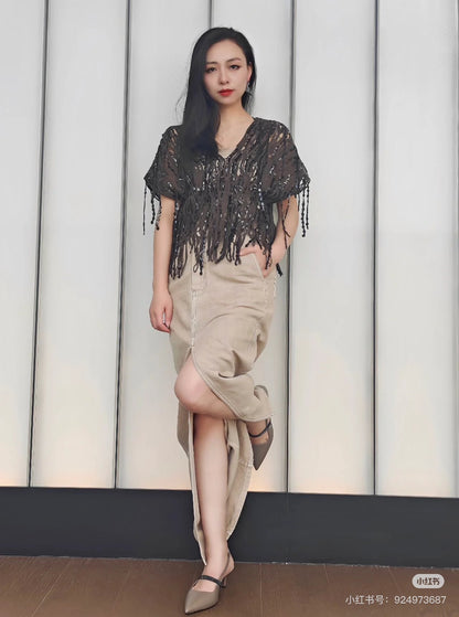 Brune 25fw denim skirts