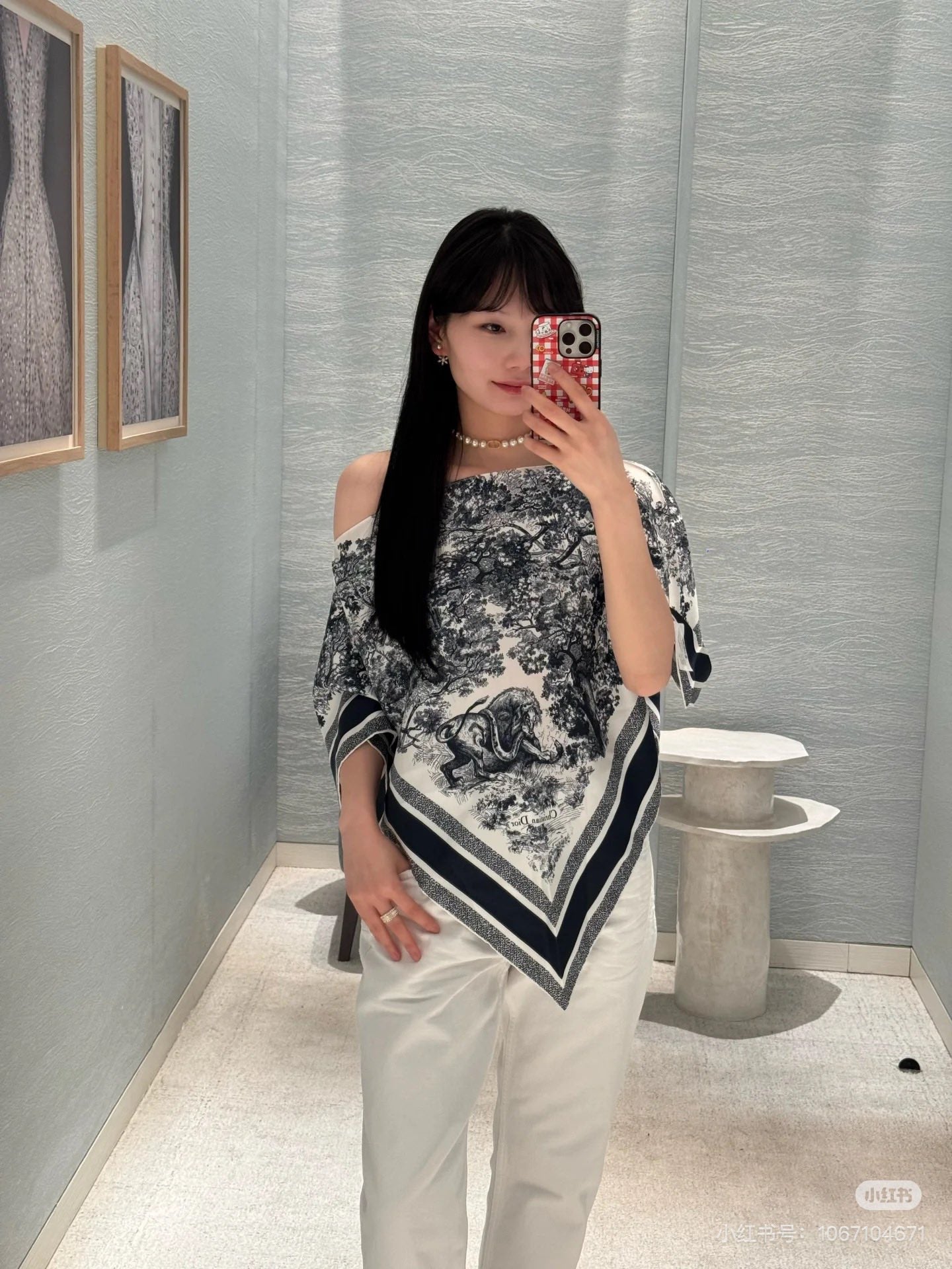 CD 25fw printed smock