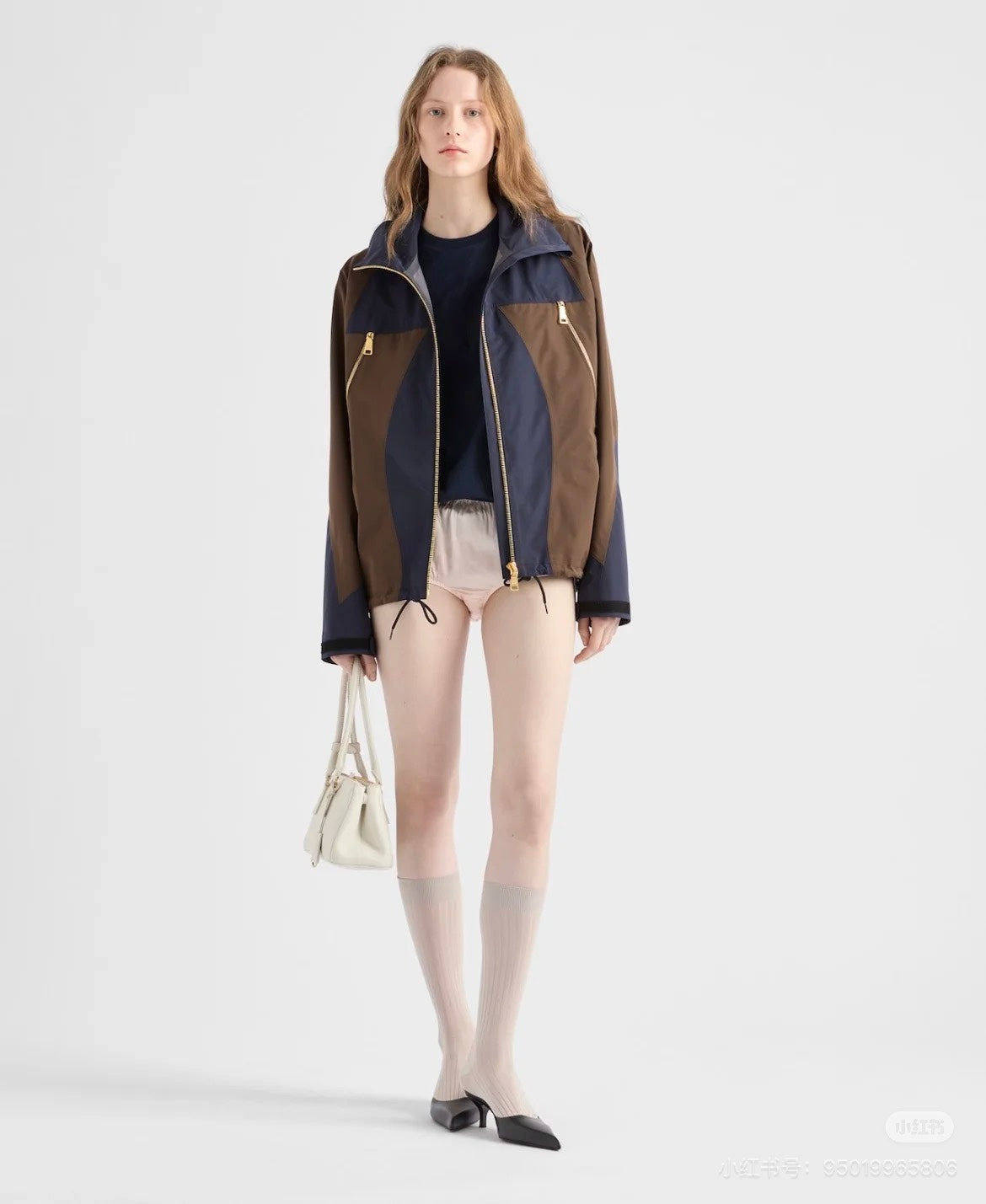 Pra 25fw splicing jacket