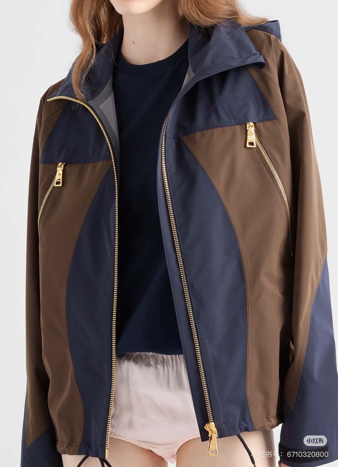 Pra 25fw splicing jacket