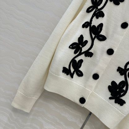 S 25fw embroidered cardigan