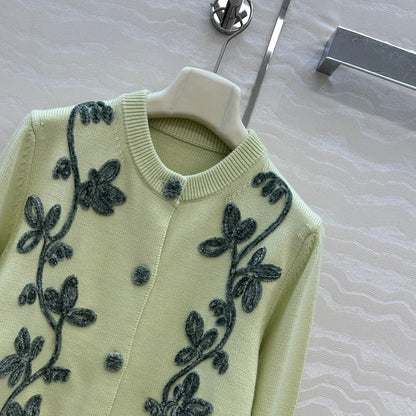 S 25fw embroidered cardigan
