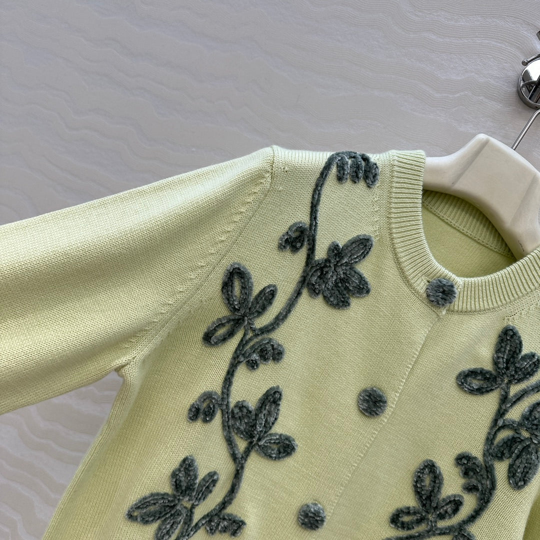 S 25fw embroidered cardigan