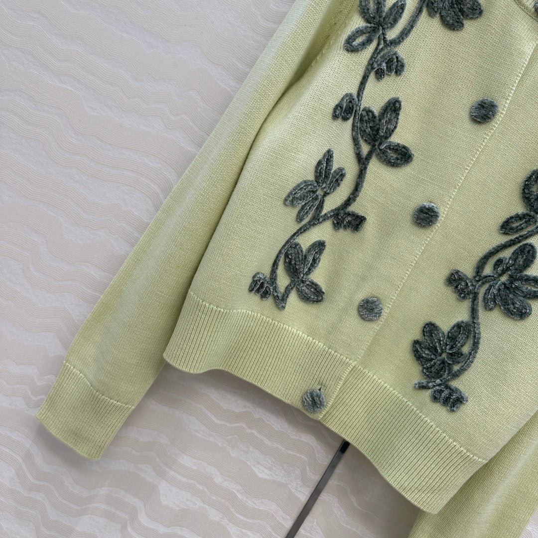 S 25fw embroidered cardigan