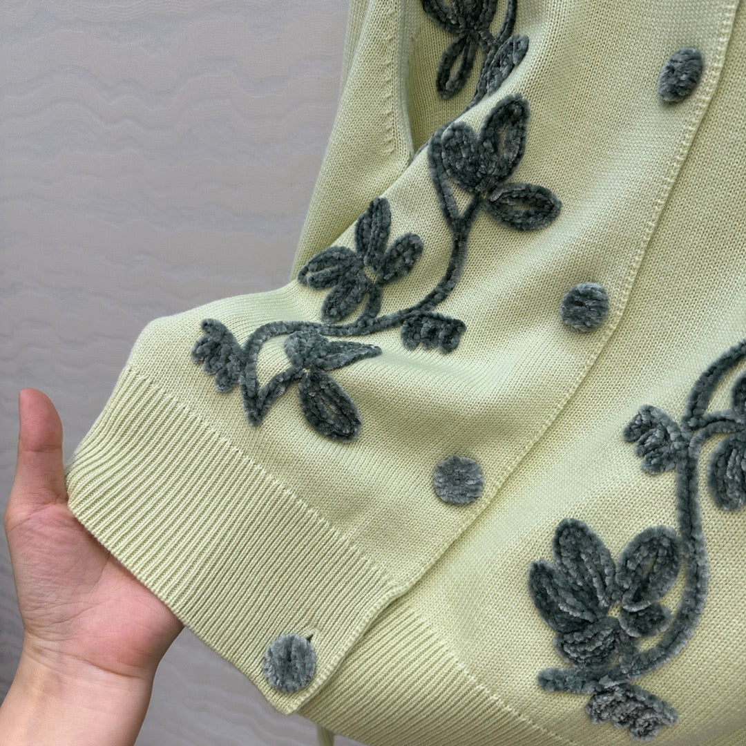 S 25fw embroidered cardigan