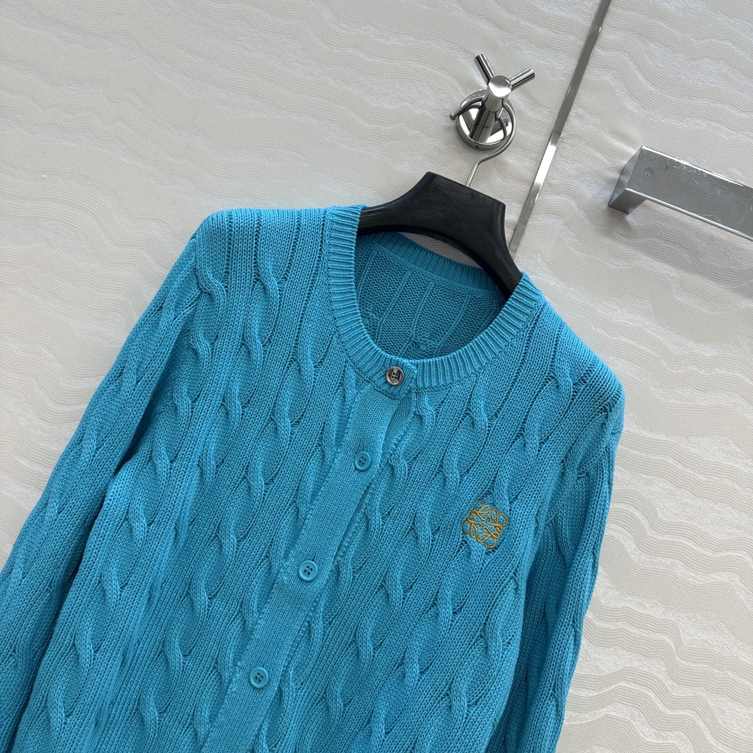 Loe 25fw embroidered cardigan