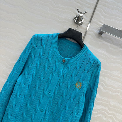 Loe 25fw embroidered cardigan