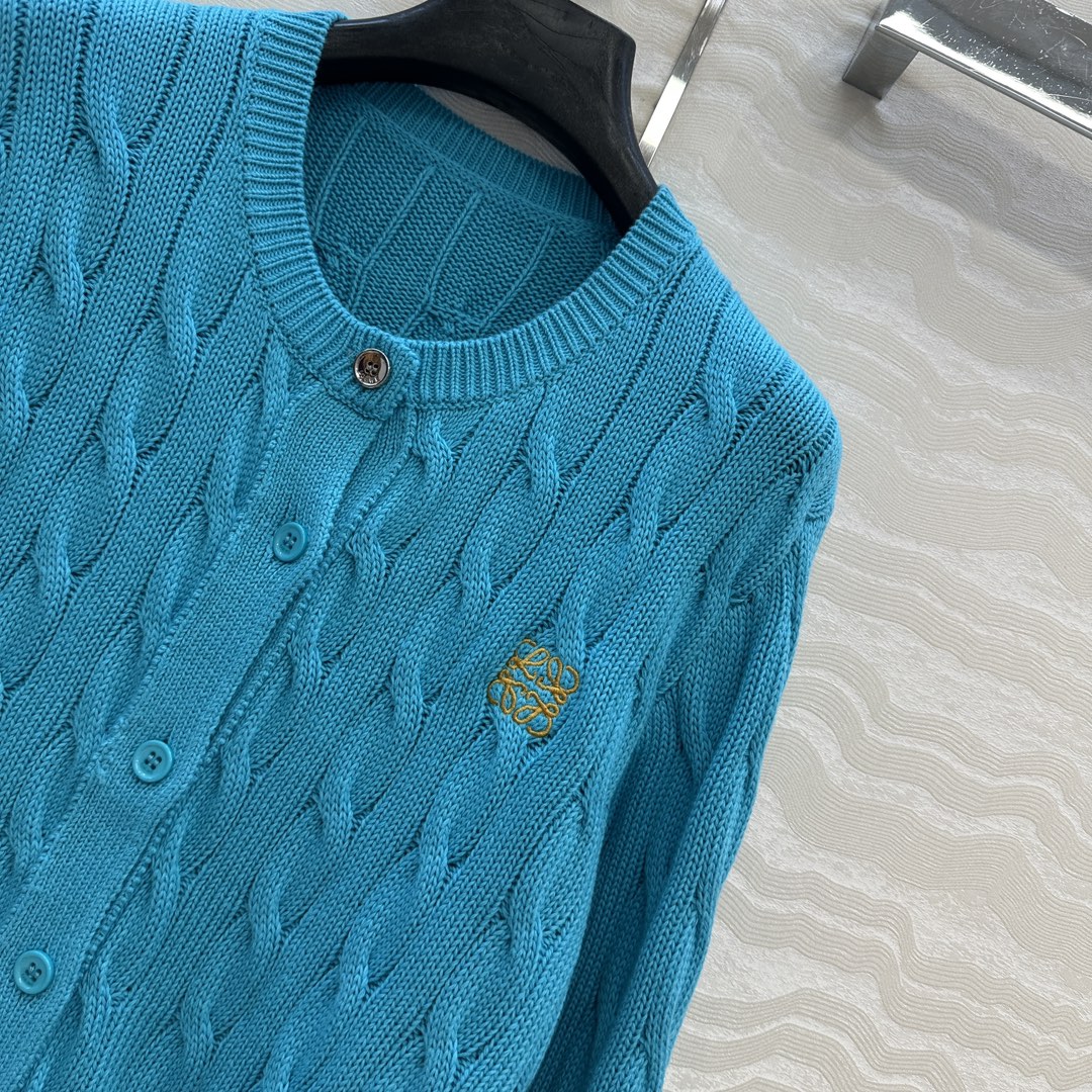 Loe 25fw embroidered cardigan