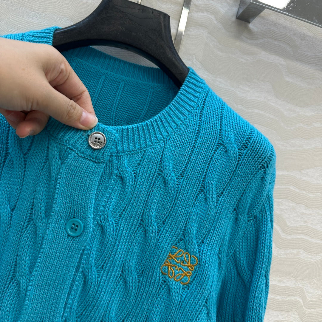 Loe 25fw embroidered cardigan