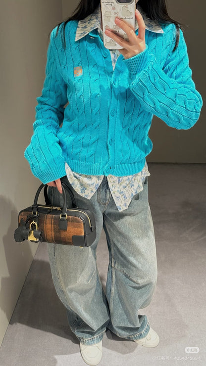 Loe 25fw embroidered cardigan