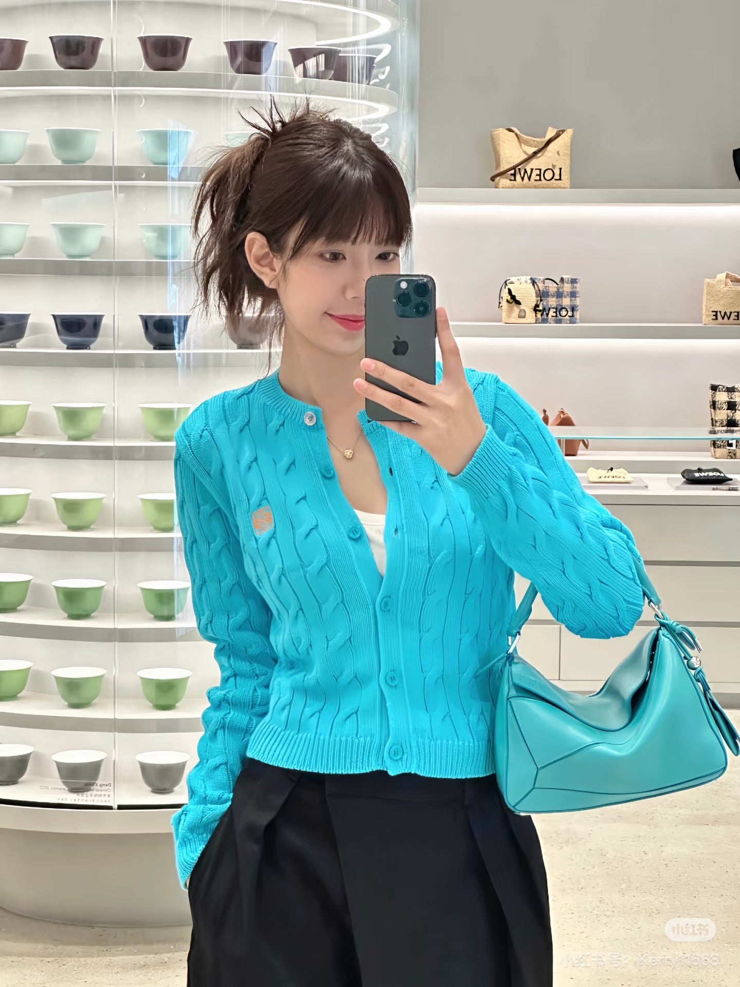 Loe 25fw embroidered cardigan