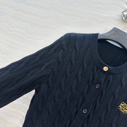 Loe 25fw embroidered cardigan