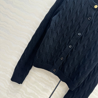 Loe 25fw embroidered cardigan