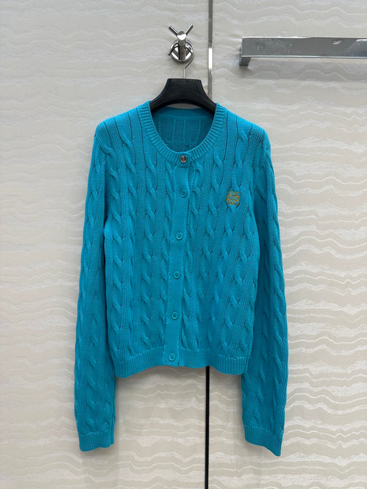 Loe 25fw embroidered cardigan