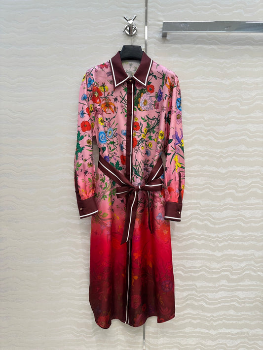 Guc 25fw silk dress