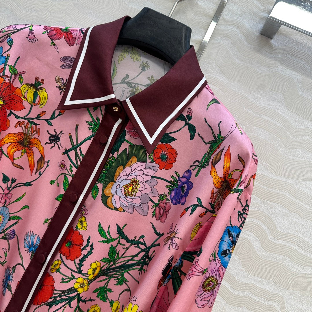 Guc 25fw silk dress