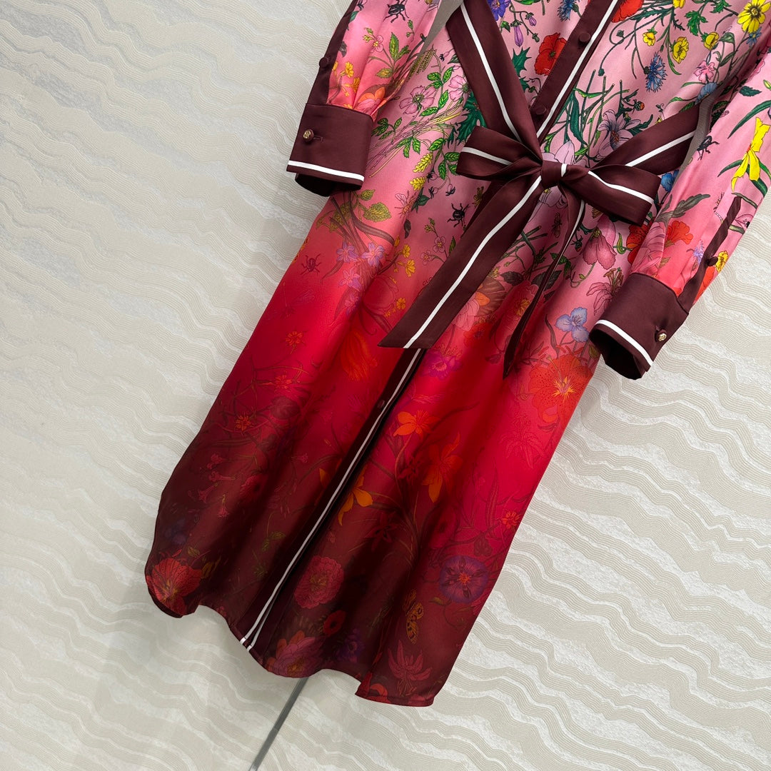 Guc 25fw silk dress