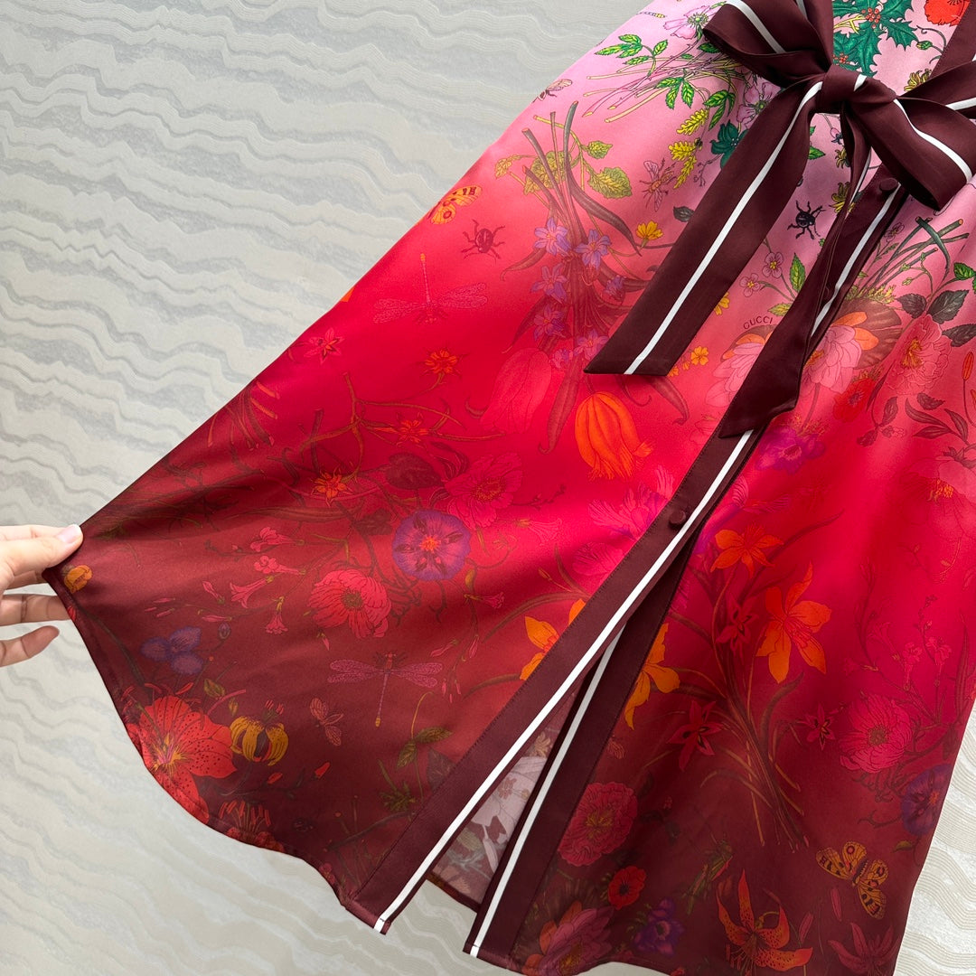 Guc 25fw silk dress