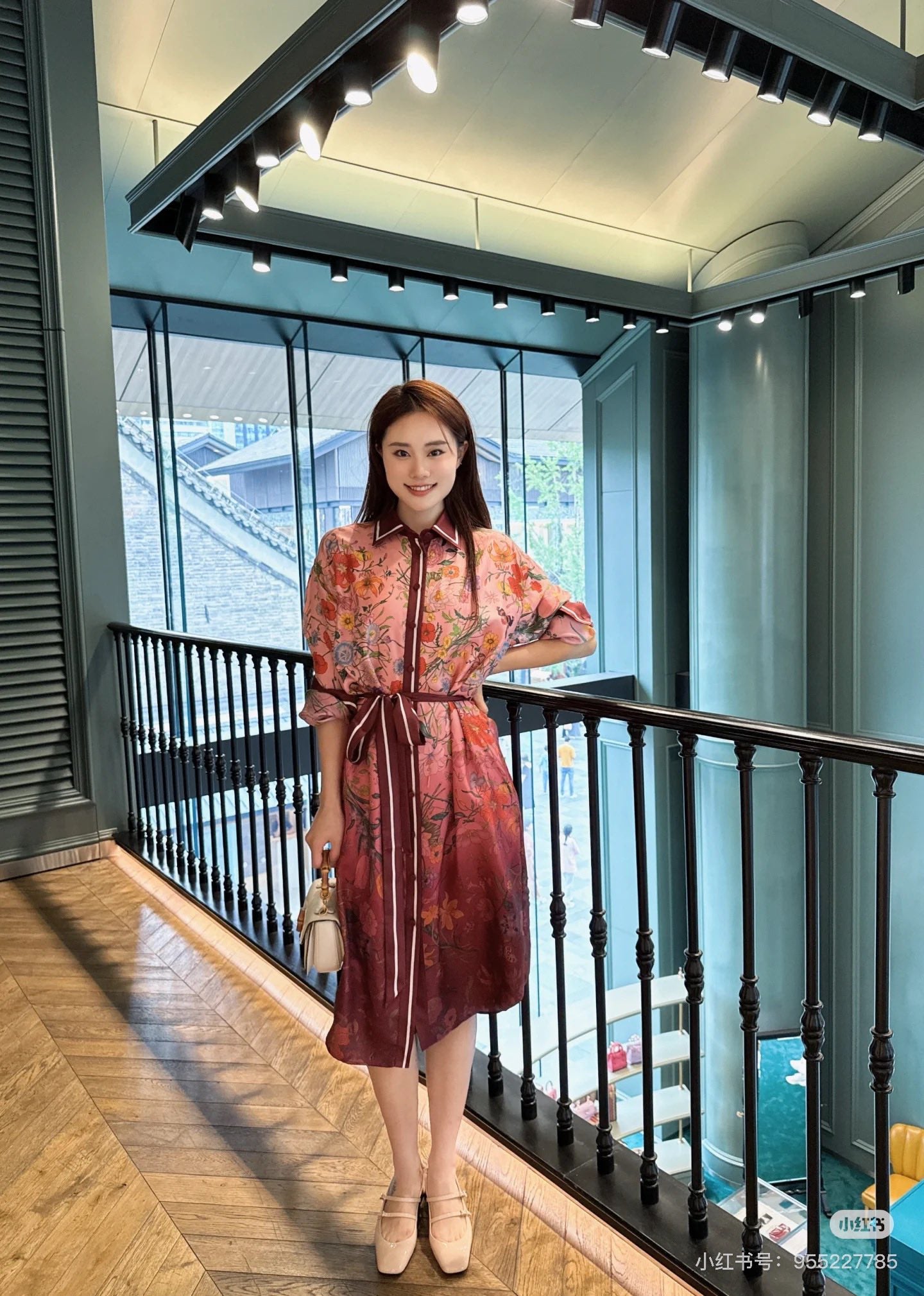 Guc 25fw silk dress