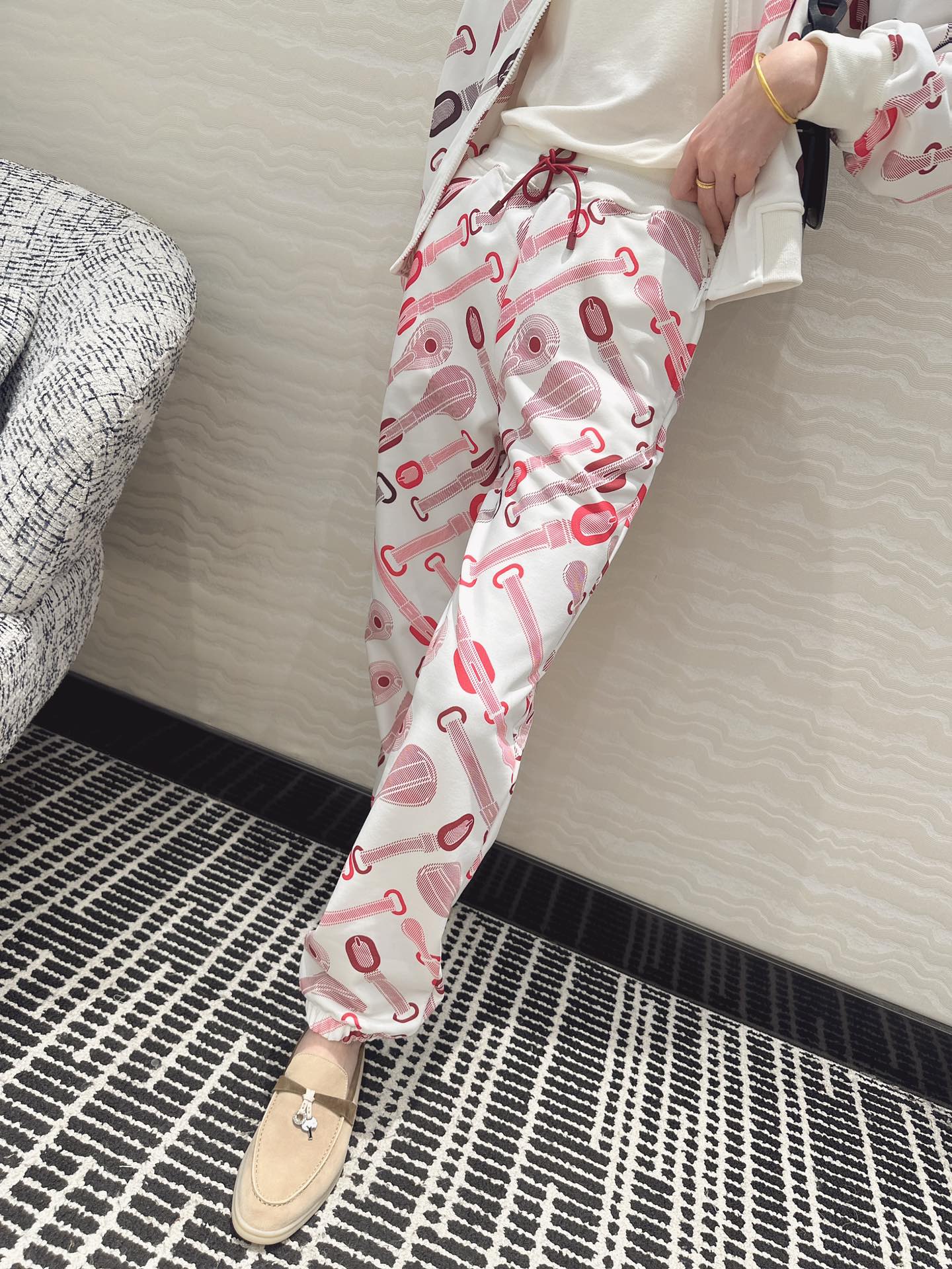 Herm 25fw printed suit