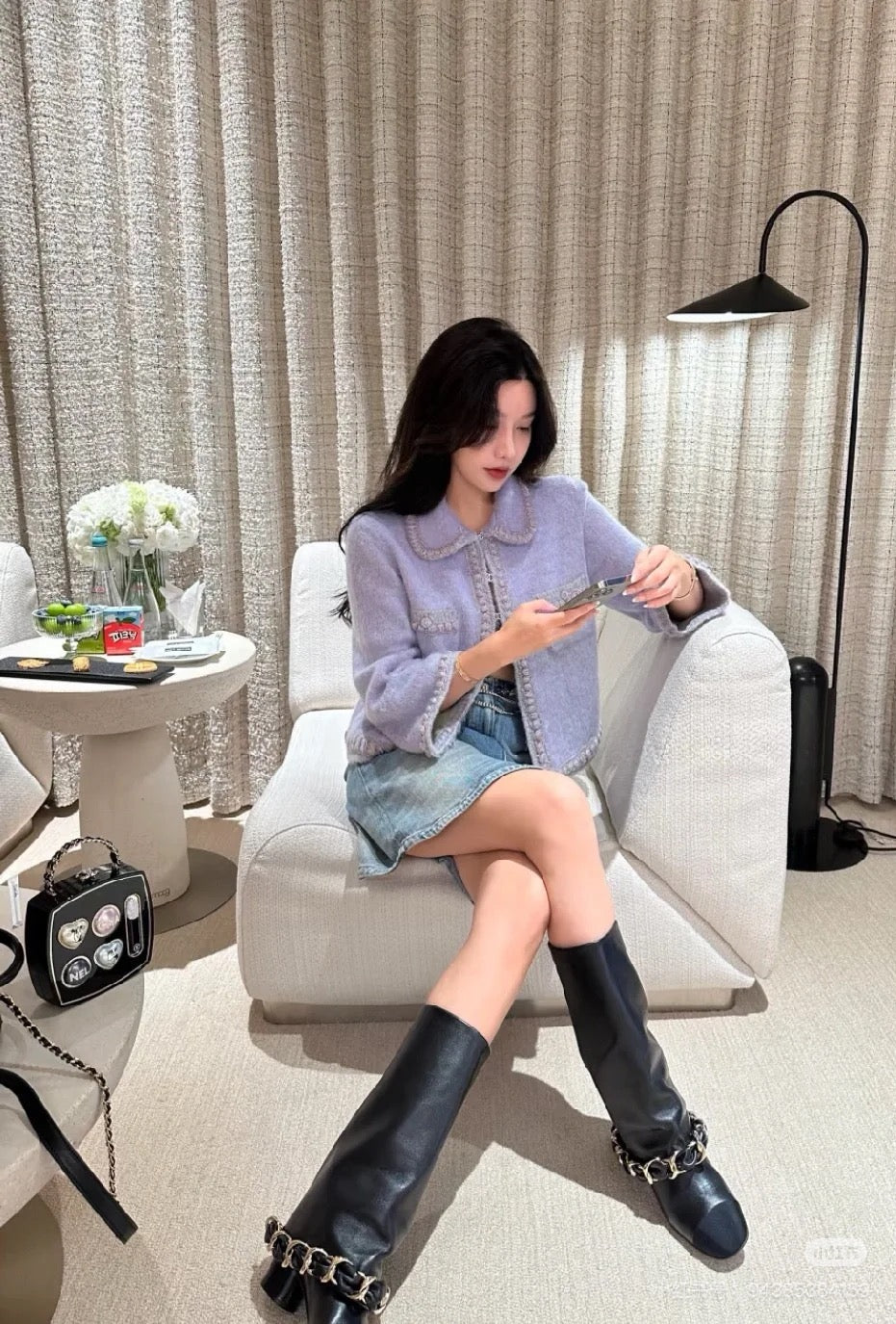 Herm 25fw  embroidered cardigan