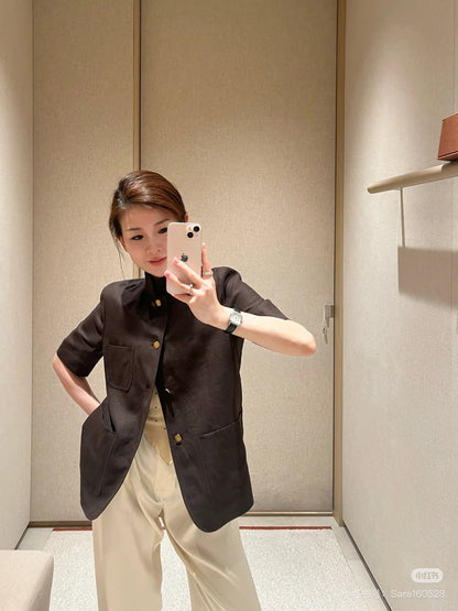Loro 25fw linen jacket