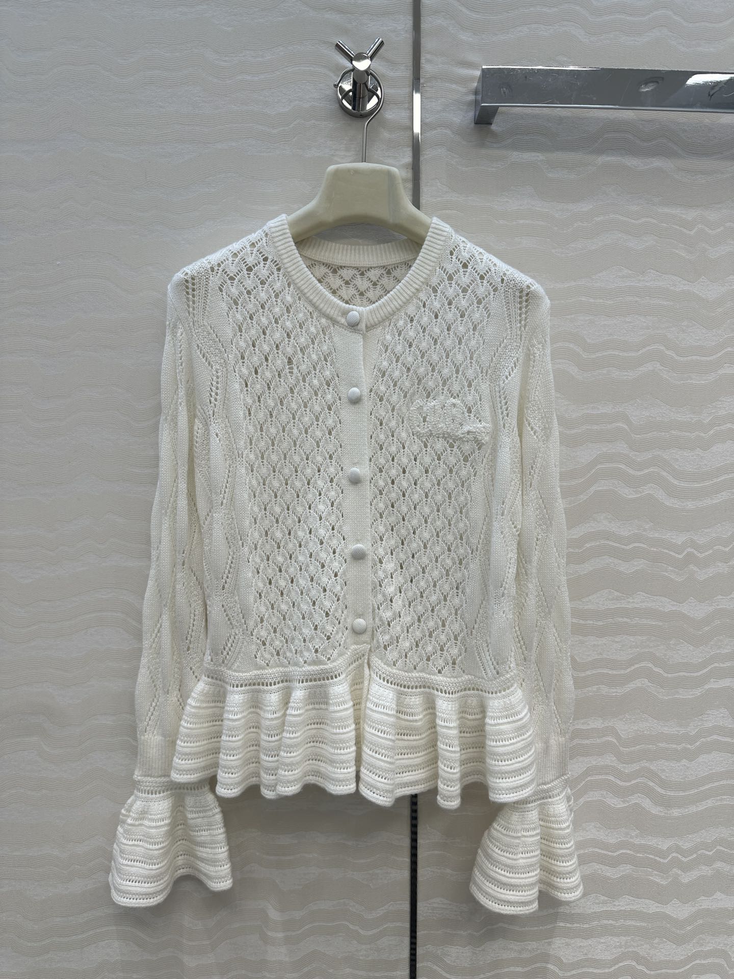 Chl 25fw ruffled cardigan