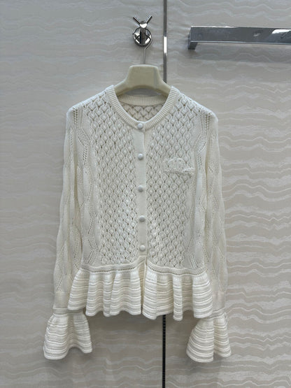 Chl 25fw ruffled cardigan