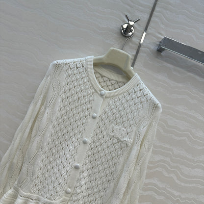 Chl 25fw ruffled cardigan