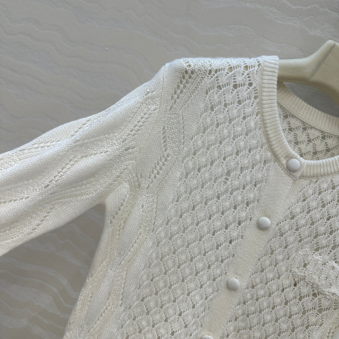 Chl 25fw ruffled cardigan