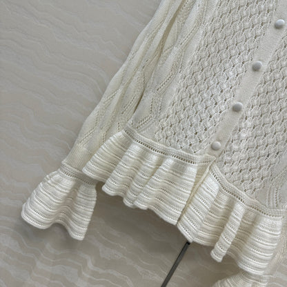 Chl 25fw ruffled cardigan