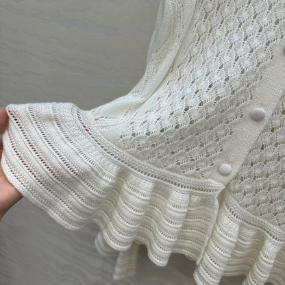 Chl 25fw ruffled cardigan