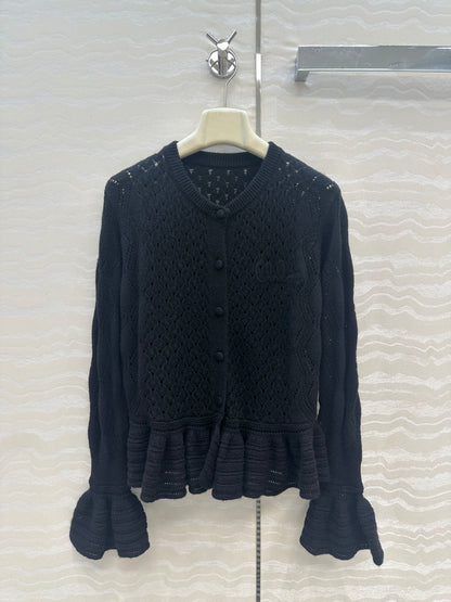 Chl 25fw ruffled cardigan