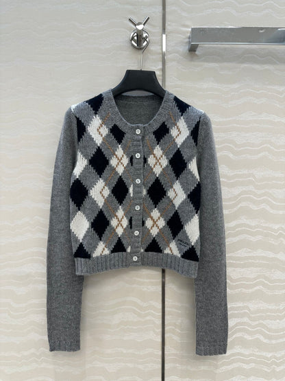 Pra 25fw jacquard cardigan