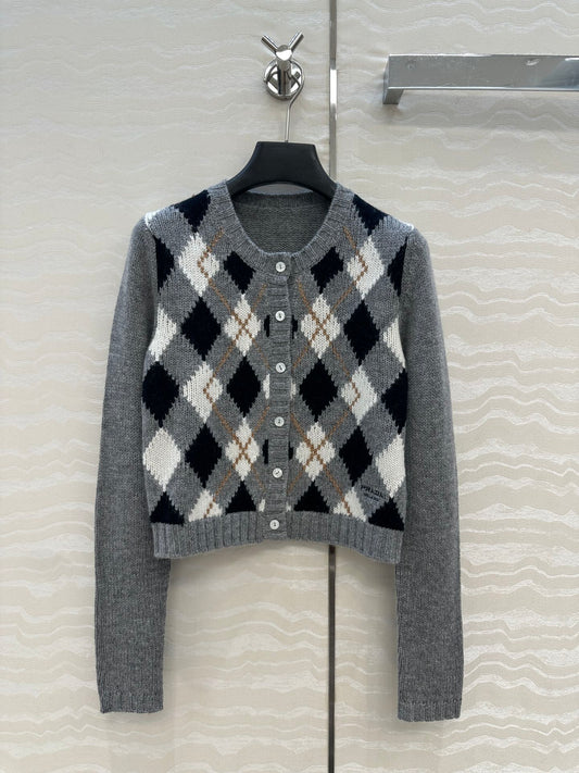 Pra 25fw jacquard cardigan