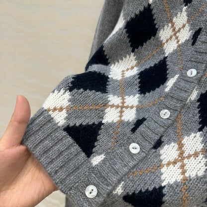 Pra 25fw jacquard cardigan