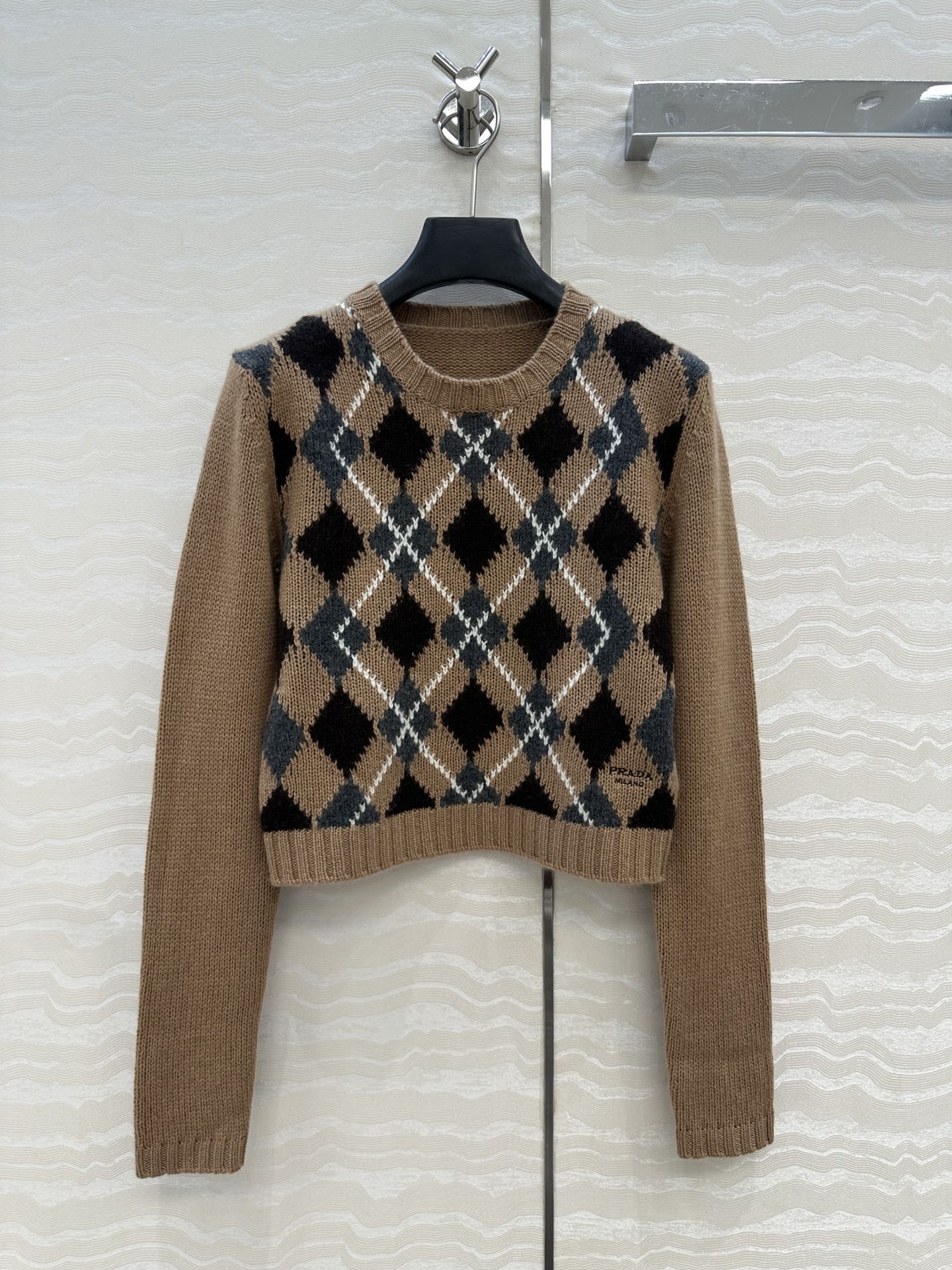 Pra 25fw jacquard cardigan