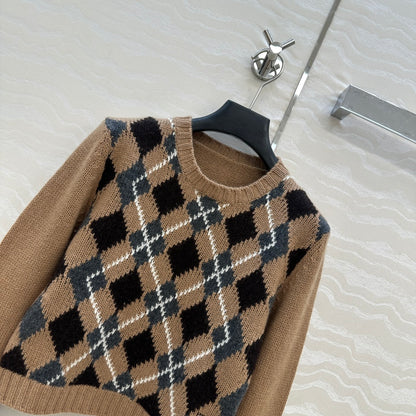 Pra 25fw jacquard cardigan