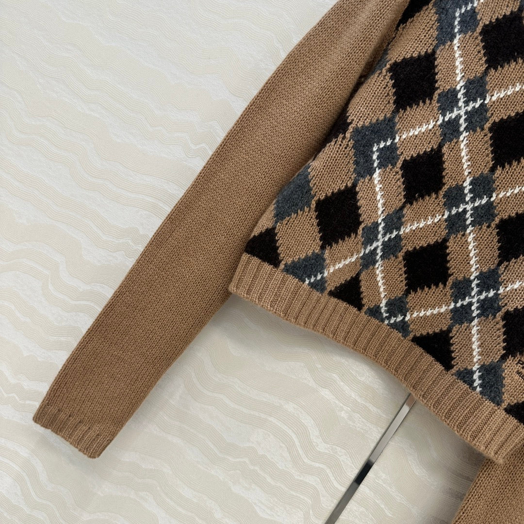 Pra 25fw jacquard cardigan