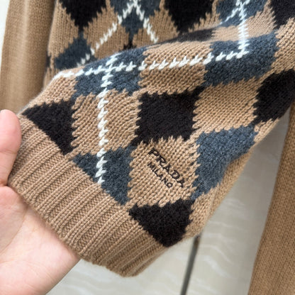 Pra 25fw jacquard cardigan
