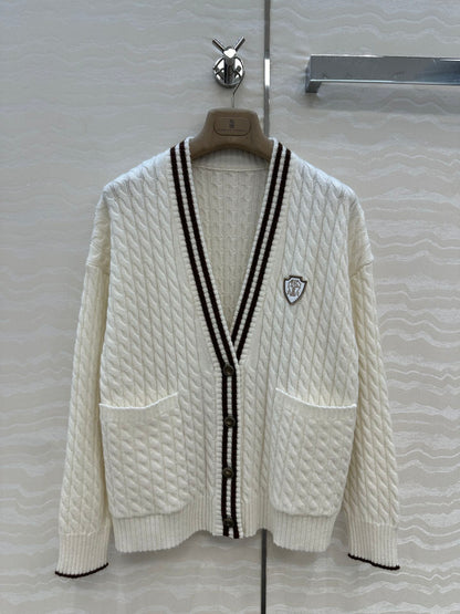 Brune 25fw jacquard cardigan