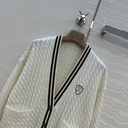 Brune 25fw jacquard cardigan