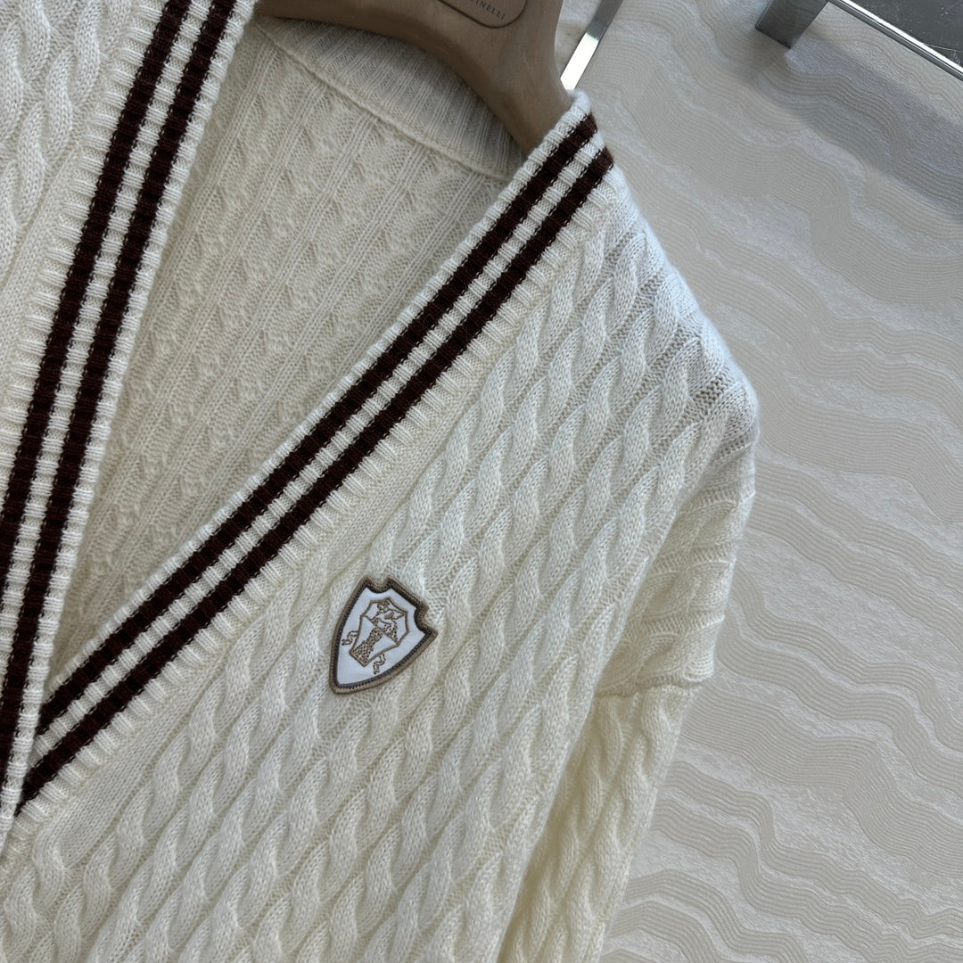 Brune 25fw jacquard cardigan