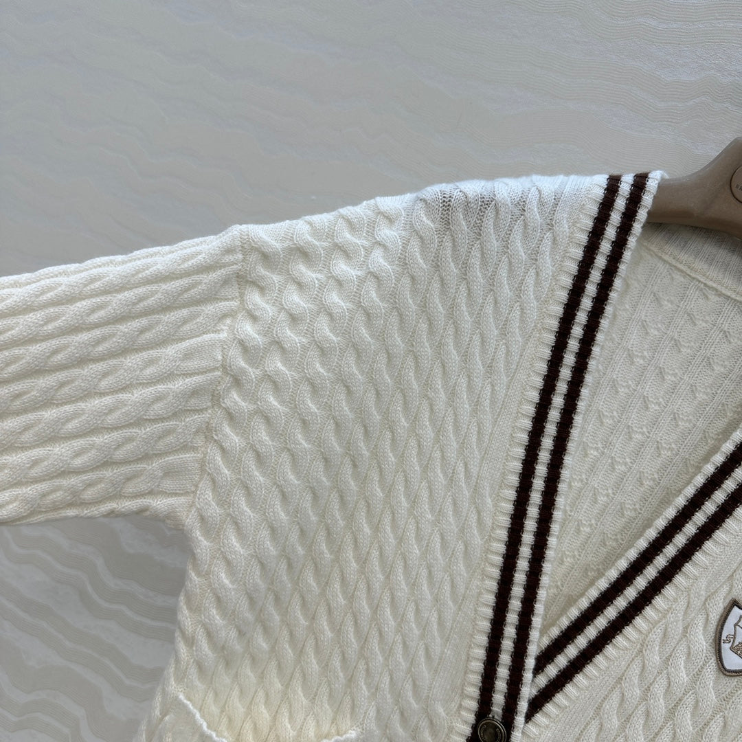 Brune 25fw jacquard cardigan