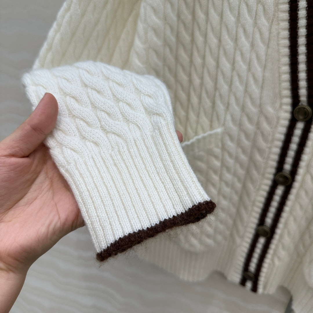 Brune 25fw jacquard cardigan