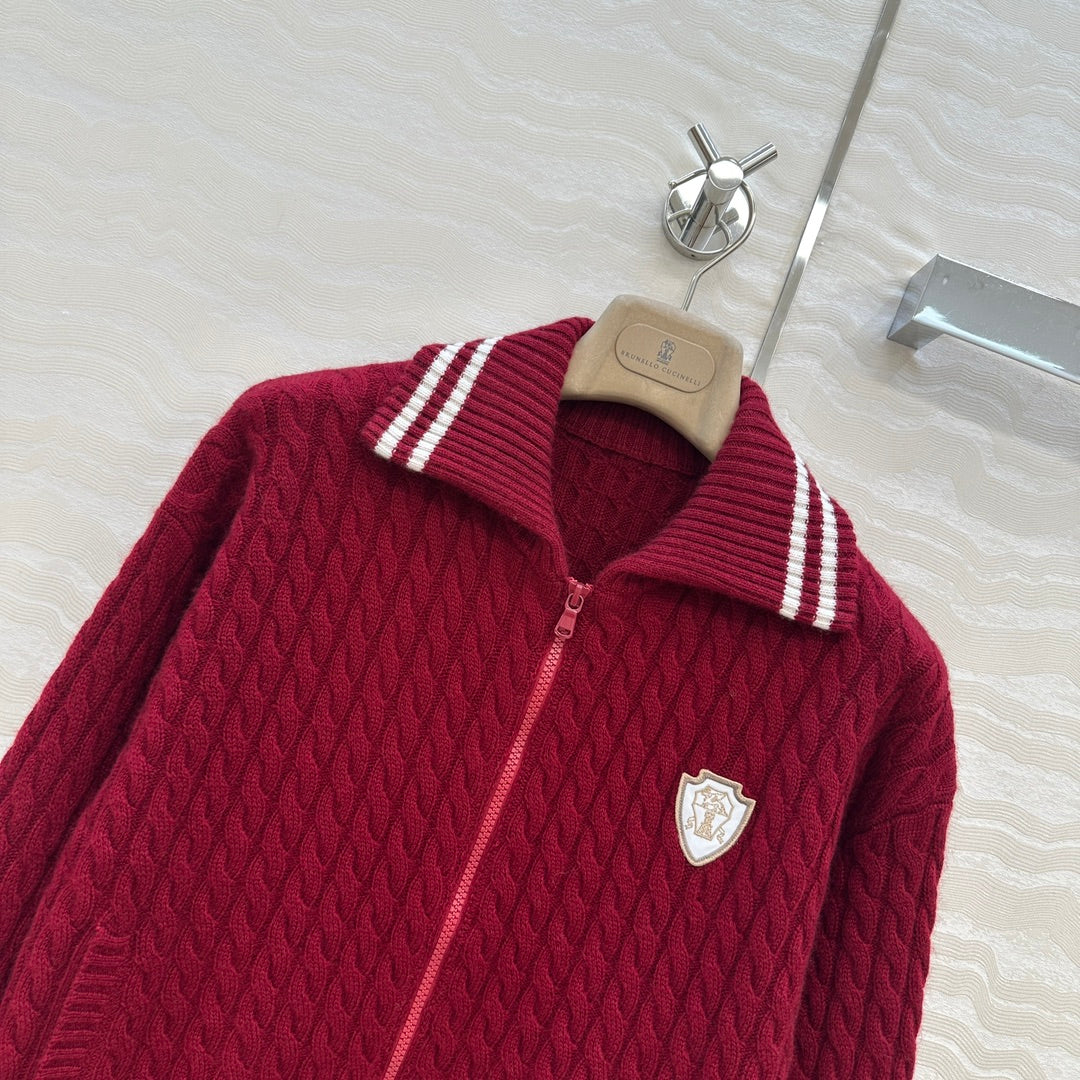 Brune 25fw jacquard cardigan